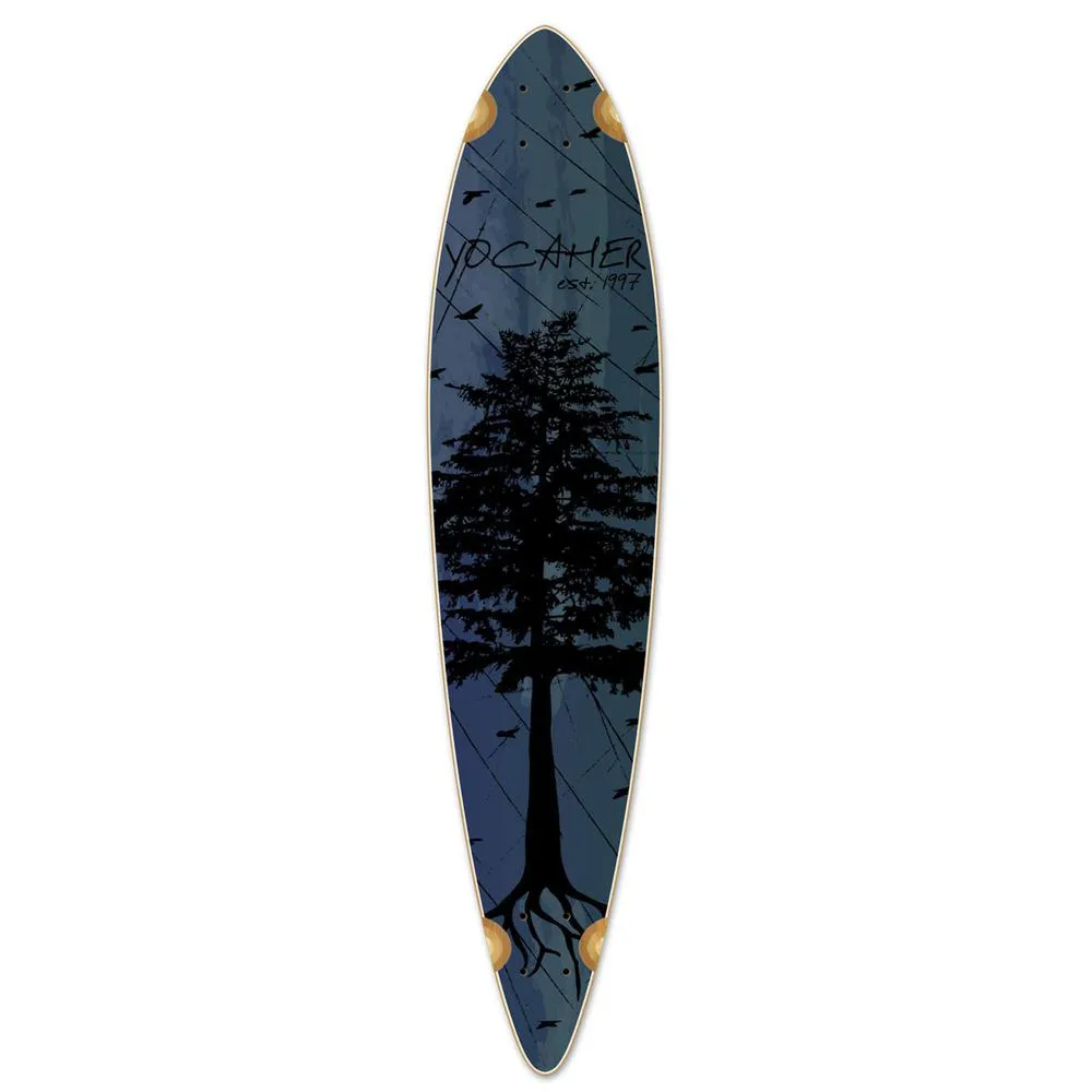 Punked Pintail Longboard Deck - In the Pines : Blue