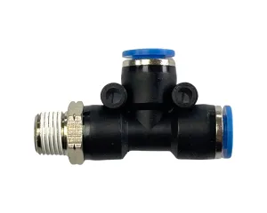 Quick Disconnect TEE Low Temp Fitting for 1/4" Tubing *1/8 NPT ON RUN* - QD-TEE-1/8NPT-LOTEMP-RUN