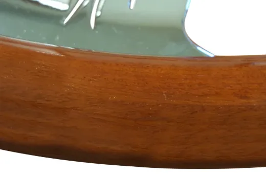 Racer Mahogany 18" Wood Rim Chrome 3-Spoke