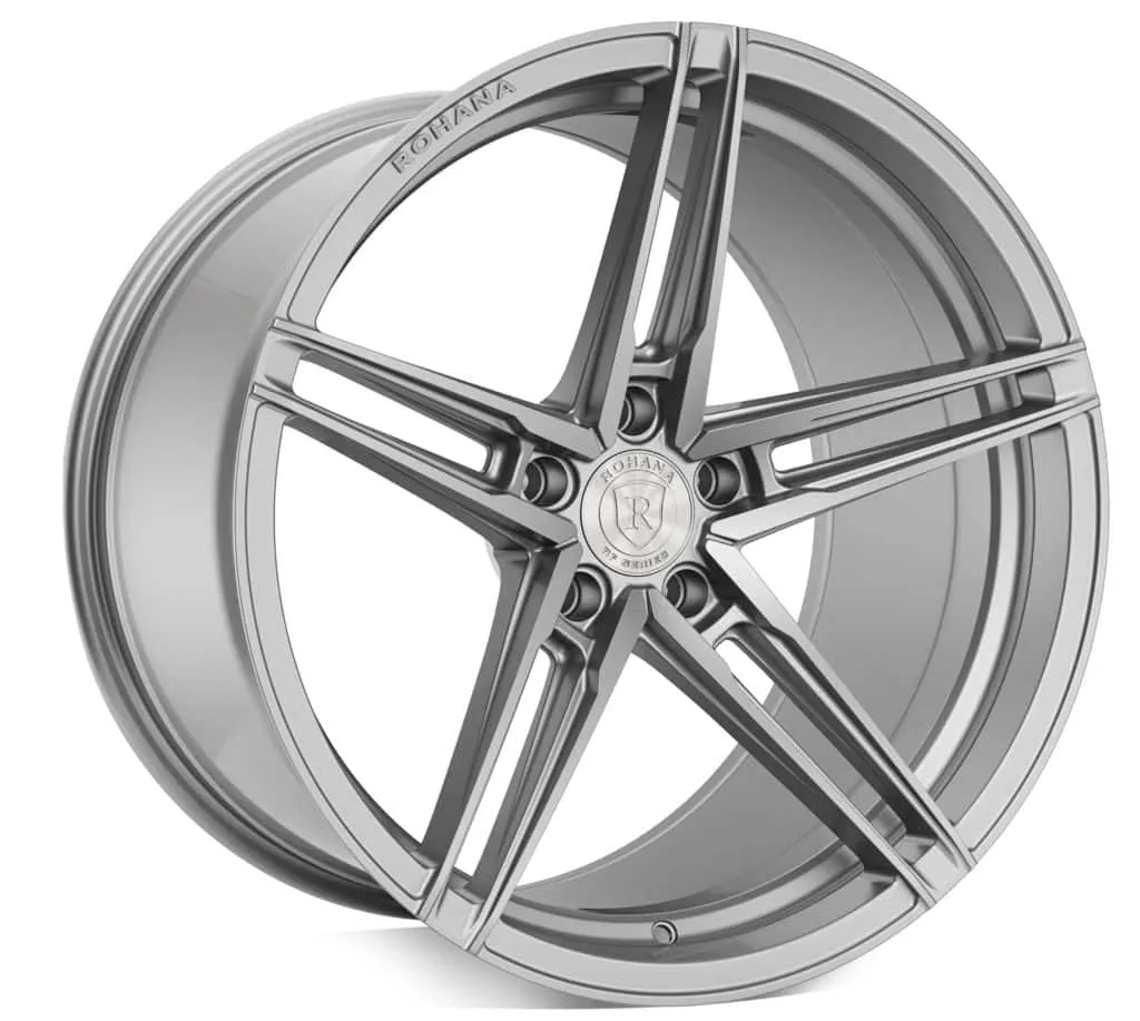 Rohana RFX15 Cross Forged Wheels (20x10 5x120 40ET CB 74.1) Brushed Titanium / Gloss Black / Gloss Red