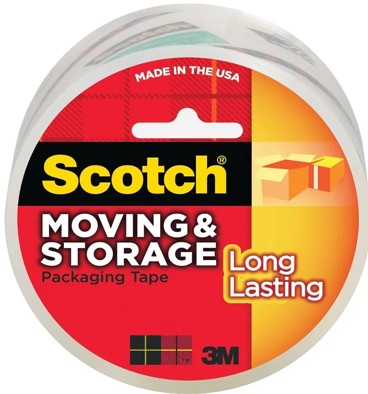 Scotch 3650 Packaging Tape, 54.6 yd L, 1.88 in W, Polypropylene Backing, Clear :EA: QUANTITY: 1