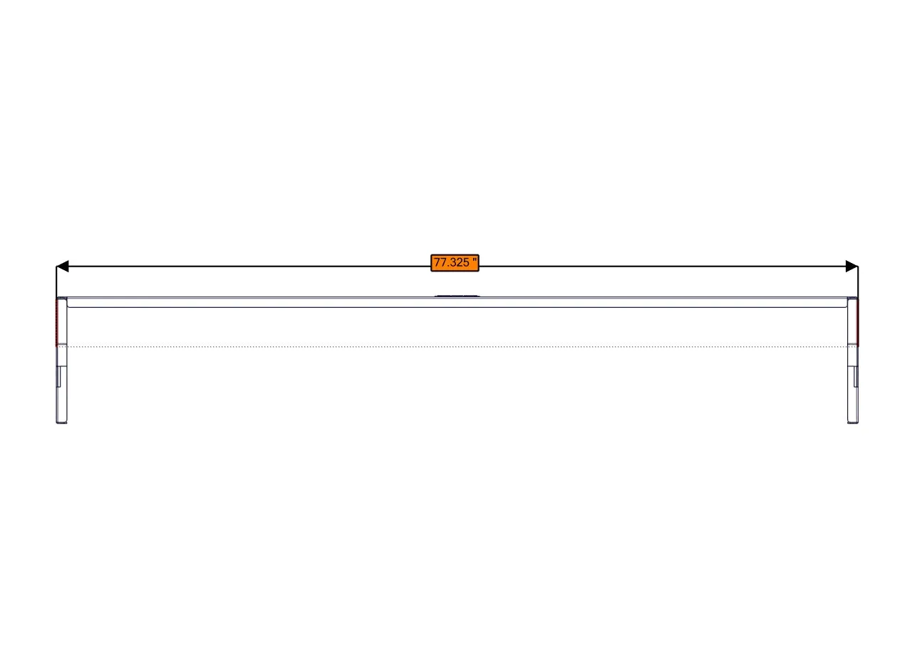 Sofa Storage Box, 76", Shallow