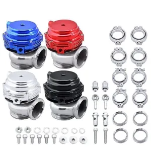 SPELAB Bolt-on 44mm V-band External Turbo Exhaust Manifold Wastegate Red/Black/Brown/Silver/Purple