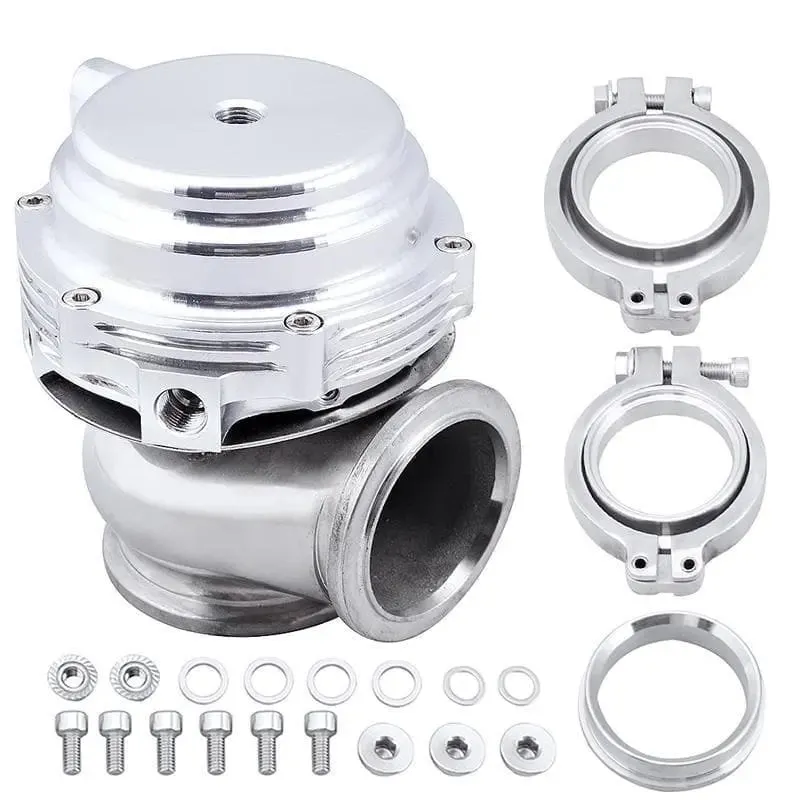 SPELAB Bolt-on 44mm V-band External Turbo Exhaust Manifold Wastegate Red/Black/Brown/Silver/Purple