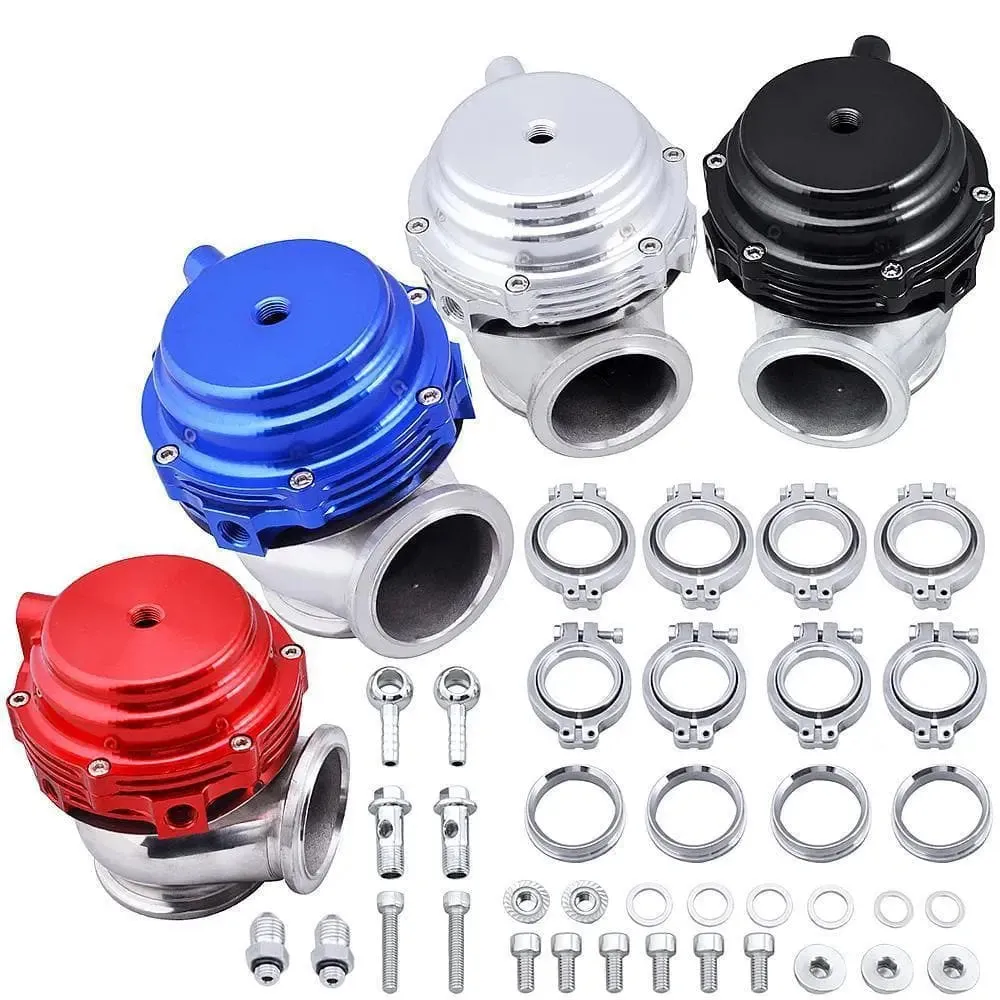 SPELAB Bolt-on 44mm V-band External Turbo Exhaust Manifold Wastegate Red/Black/Brown/Silver/Purple