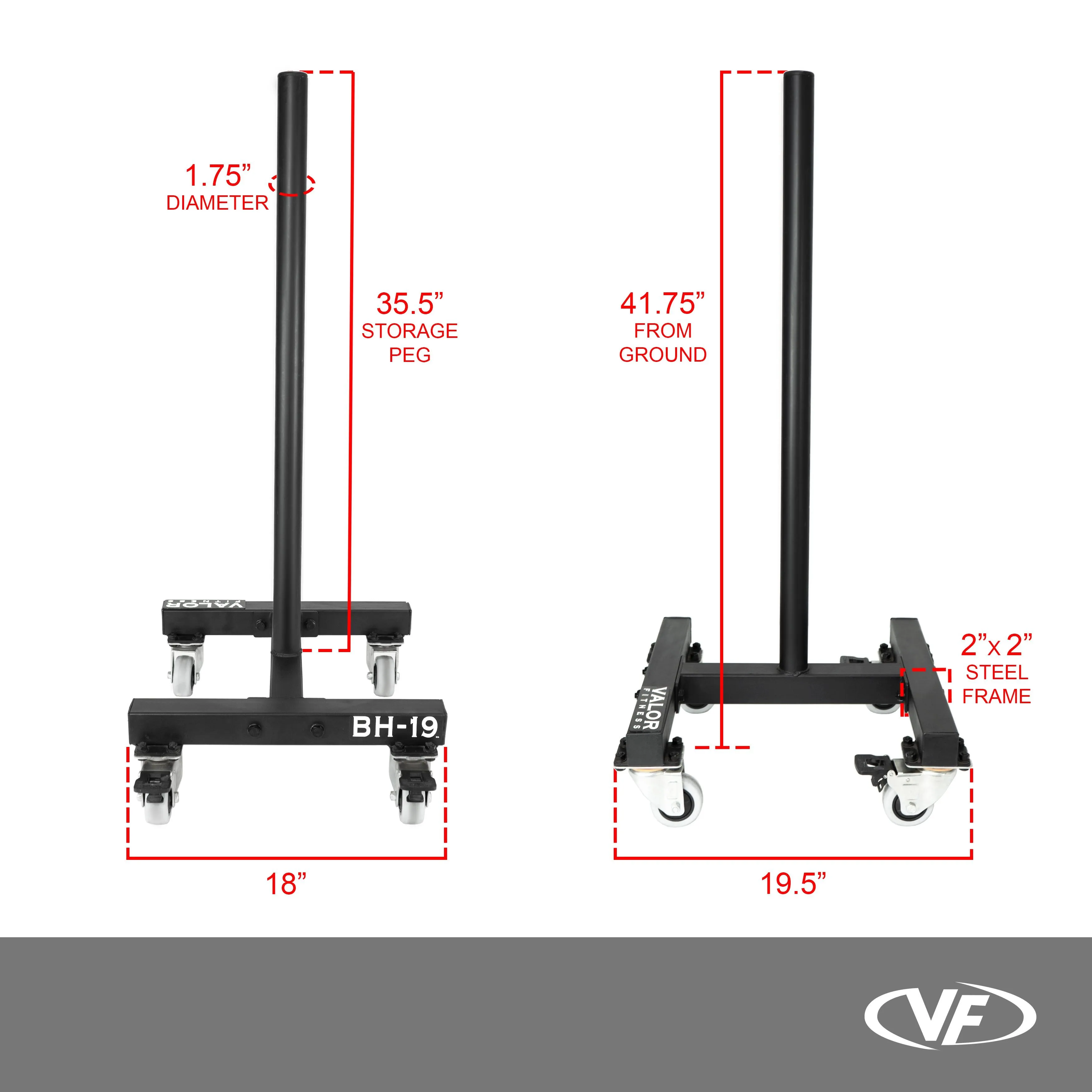 Stackable Rolling Bumper Plate Storage