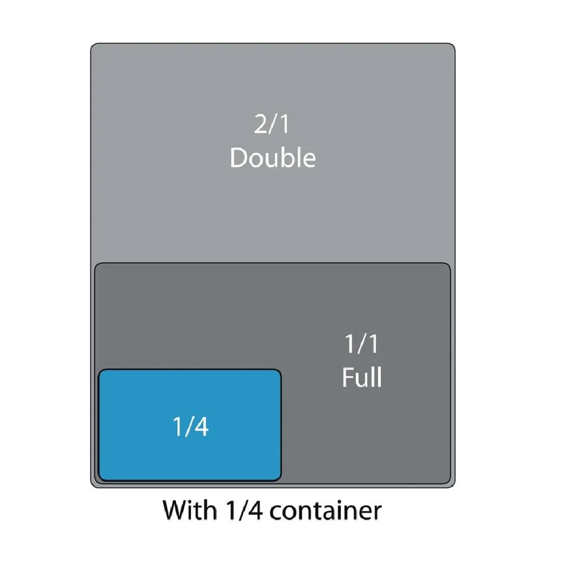U237 Vogue Polycarbonate 1/4 Gastronorm Container 100mm Clear