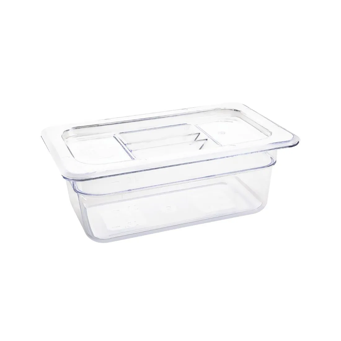 U237 Vogue Polycarbonate 1/4 Gastronorm Container 100mm Clear