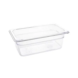 U237 Vogue Polycarbonate 1/4 Gastronorm Container 100mm Clear