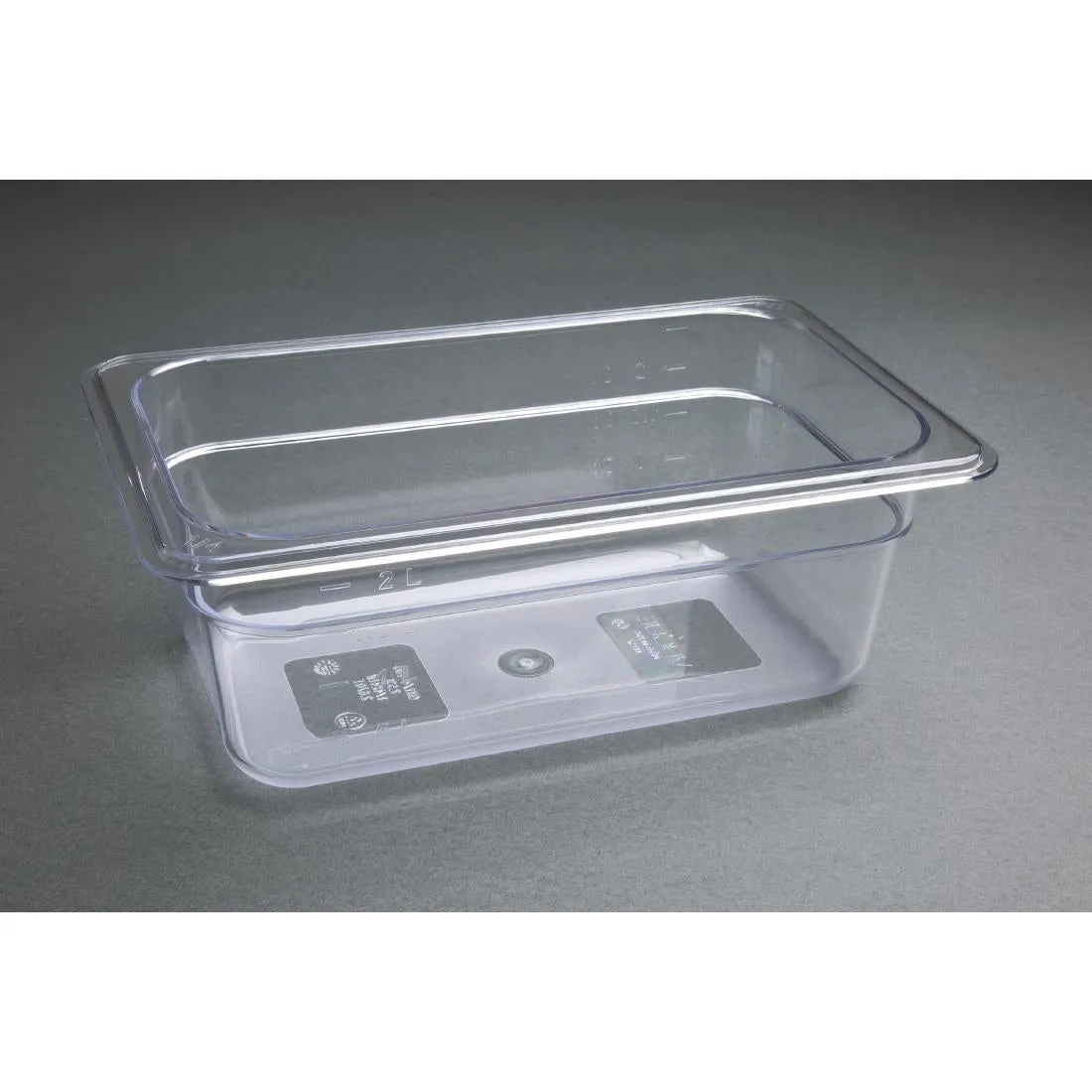 U237 Vogue Polycarbonate 1/4 Gastronorm Container 100mm Clear