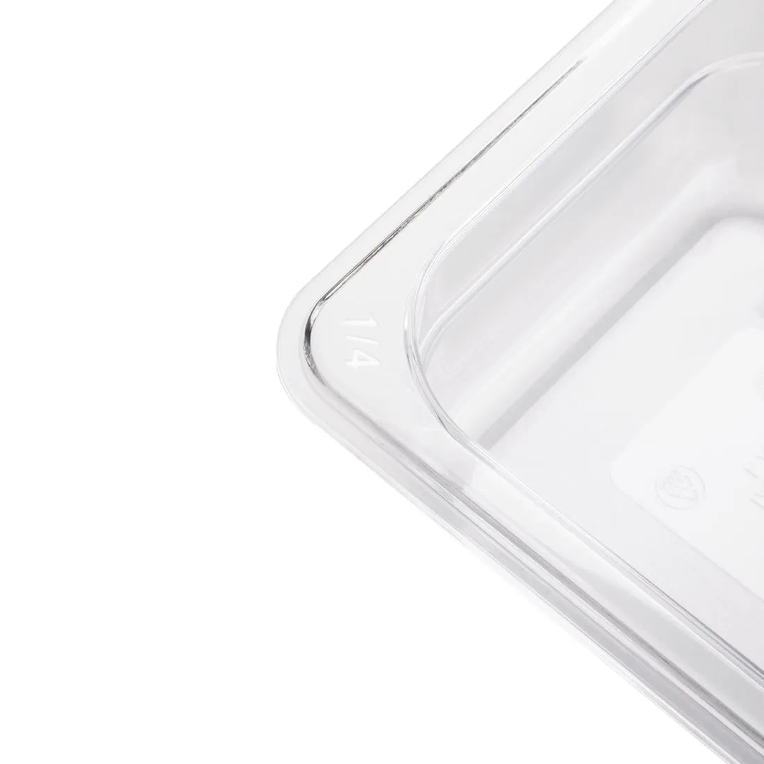 U237 Vogue Polycarbonate 1/4 Gastronorm Container 100mm Clear