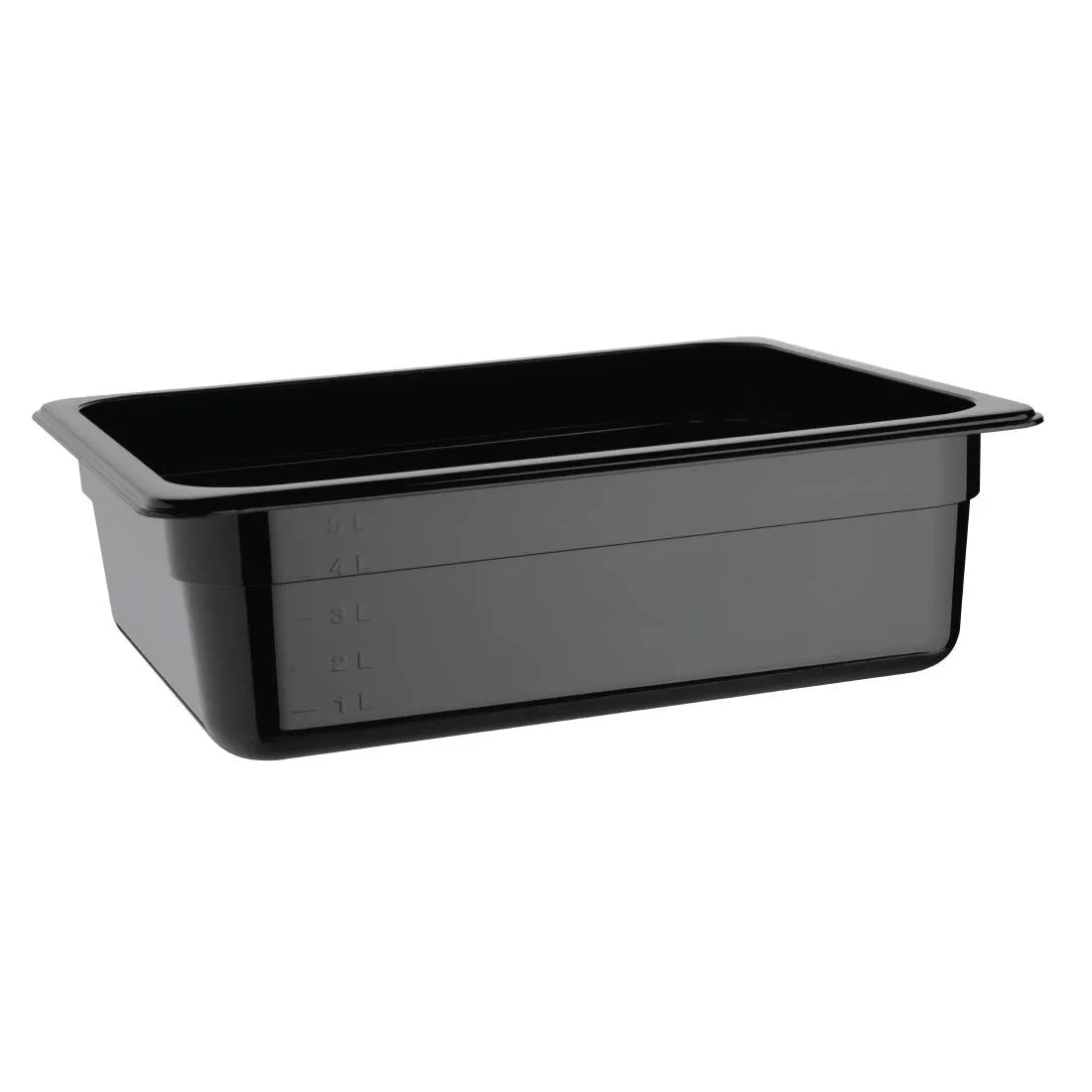 U459 Vogue Polycarbonate 1/2 Gastronorm Container 100mm Black