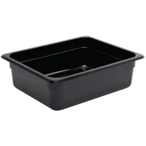 U459 Vogue Polycarbonate 1/2 Gastronorm Container 100mm Black