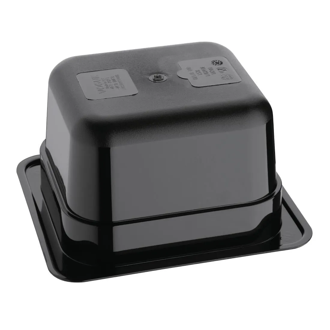 U470 Vogue Polycarbonate 1/6 Gastronorm Container 100mm Black