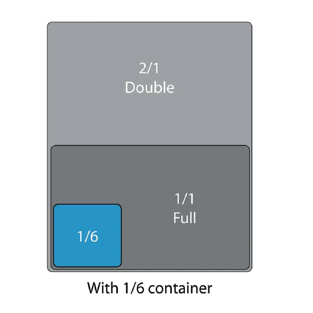 U470 Vogue Polycarbonate 1/6 Gastronorm Container 100mm Black