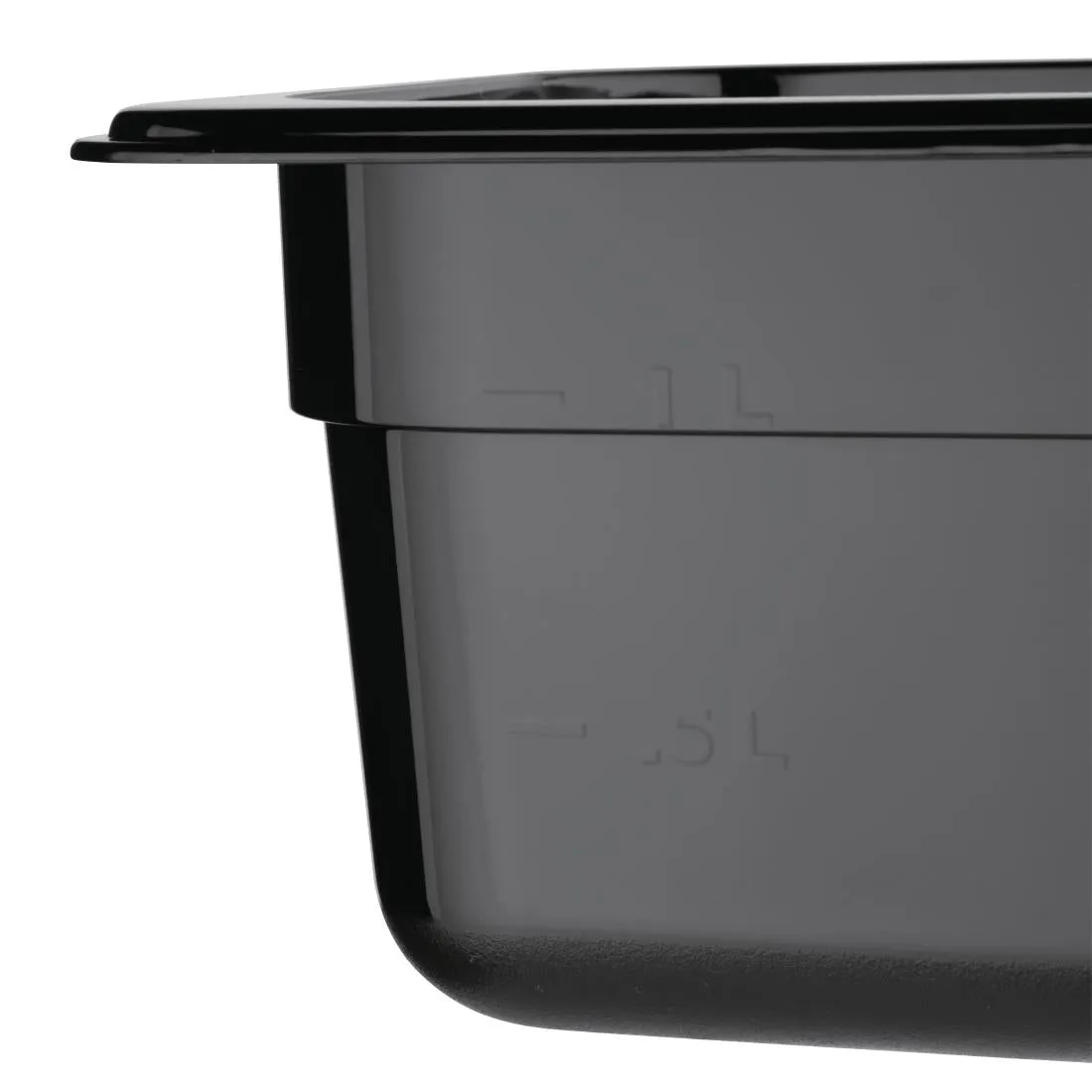 U470 Vogue Polycarbonate 1/6 Gastronorm Container 100mm Black