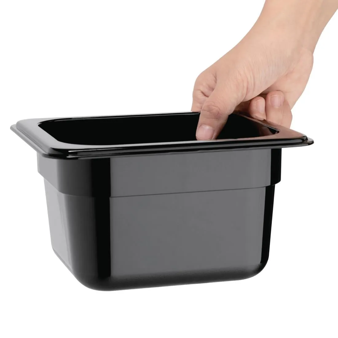 U470 Vogue Polycarbonate 1/6 Gastronorm Container 100mm Black