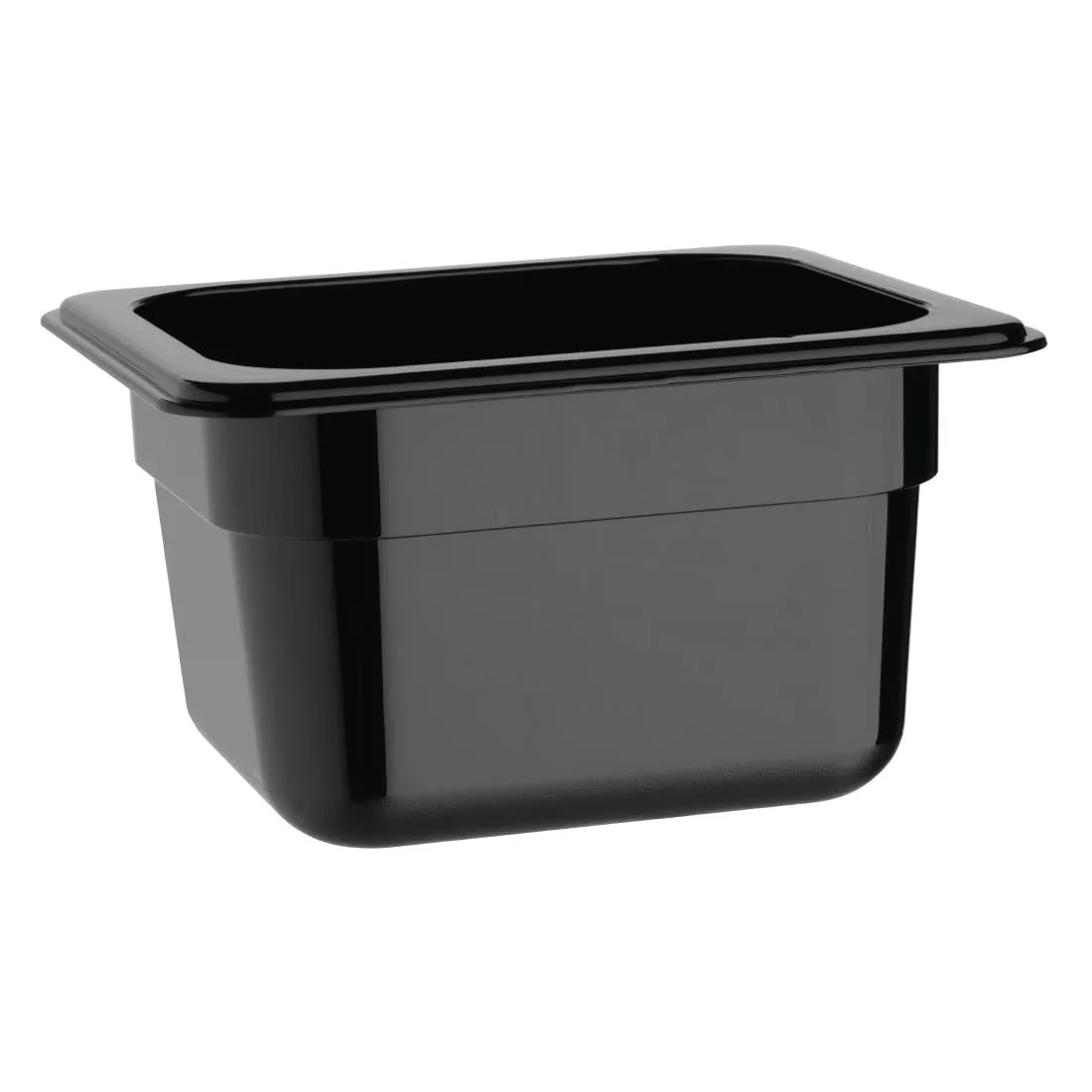 U470 Vogue Polycarbonate 1/6 Gastronorm Container 100mm Black