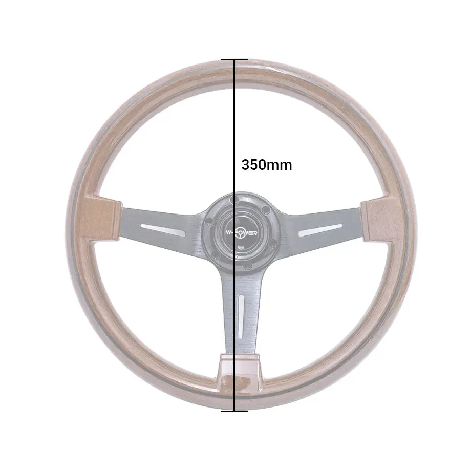 Wood Grain Look Drift Style Steering Wheel (350mm)