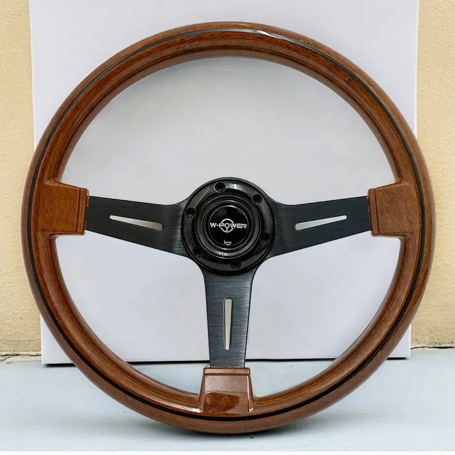 Wood Grain Look Drift Style Steering Wheel (350mm)