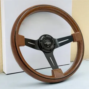 Wood Grain Look Drift Style Steering Wheel (350mm)